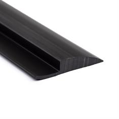 Afwerkprofiel flexibel PVC zwart BxH=63x9,5mm