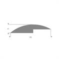 Afwerkprofiel PVC grijs BxH=35x5mm (L=25m)