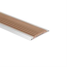 Aluminium overgangsprofiel bruin LxBxH=1500x42x3,8mm (5 stuk