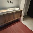 Antislipmat badkamer zwart/rood klein 200x120cm