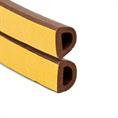 Celrubber zk D-profiel bruin BxH=12x10mm (rol 50 meter)