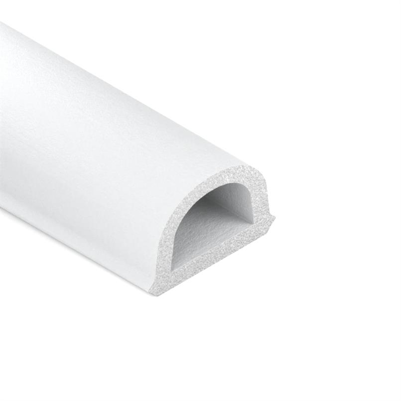 Celrubber zk D-profiel wit BxH=21x15mm (L=50m)