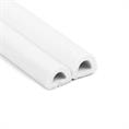 Celrubber zk D-profiel wit BxH=9x6mm (Rol 100 meter)