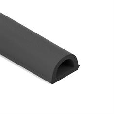 Celrubber zk D-profiel zwart BxH=9x6mm (L=100m)