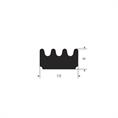 Celrubber zk kroonband BxH=15x8mm (Rol 50 meter)