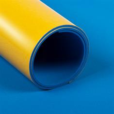 Celrubberplaat NBR/PVC zk blauw 2mm (LxB=10x1m)