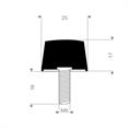 Conische demper type K/D 25x17mm (M6) set 10 stuks