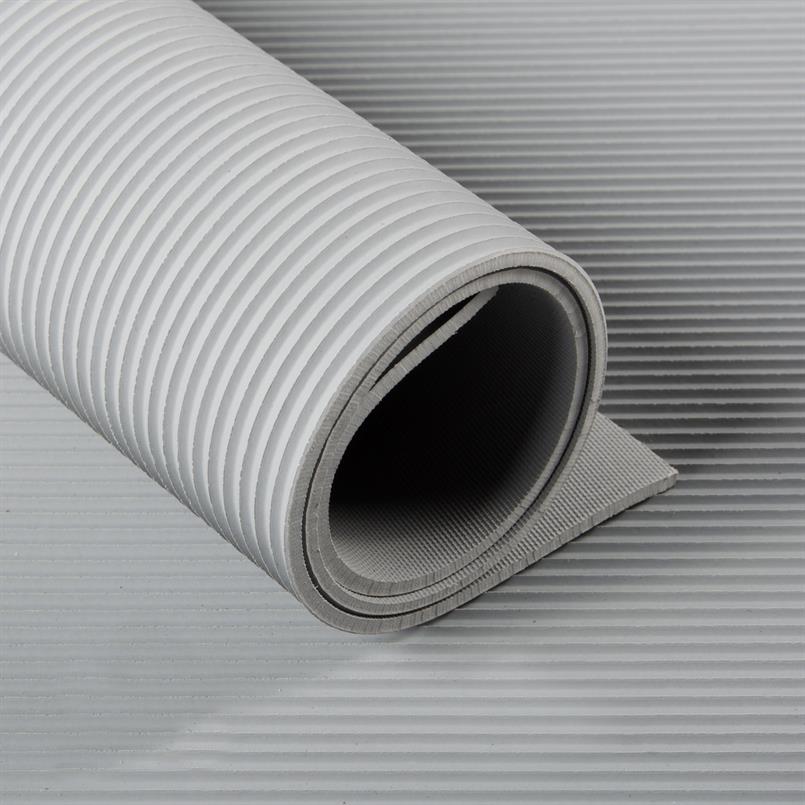 Elektrisch isolerende mat 50kv 6,5mm grijs (LxB= 10x1m)