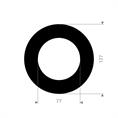 EPDM rubber-staal pakking 127x77x4mm DN65