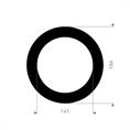 EPDM rubber-staal pakking 194x141x5mm DN125