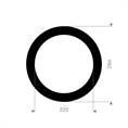 EPDM rubber-staal pakking 284x220x6mm DN200