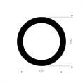 EPDM rubber-staal pakking 290x220x6mm DN200