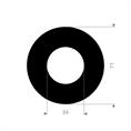 EPDM rubber-staal pakking 71x34x4mm DN25