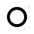 EPDM/SBR flenspakking 162x115x3mm DN100