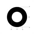 EPDM/SBR flenspakking 82x43x3mm DN32