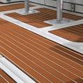 Eva foam teak bruin/wit 2400x1200x6mm