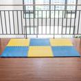 EVA FOAM tegel checker blauw 600x600x12mm (4 tegels+randen)