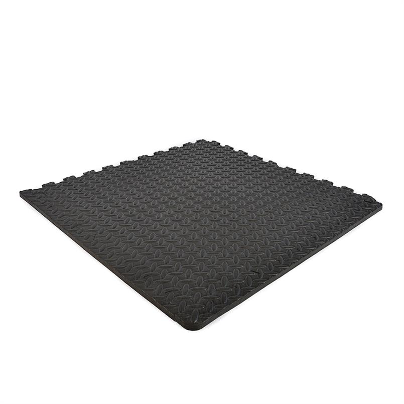 Specialiteit Integraal Tonen EVA FOAM tegel checker zwart 600x600x12mm (8 tegels+randen) - Foam  vloertegels - Rubberen matten - Rubbermagazijn