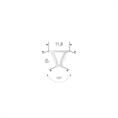 Glasverbindingsprofiel 135 graden 10-10,8mm transparant (L=3m)