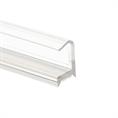 Glasverbindingsprofiel 90 graden 12-12,8mm transparant (L=3m)