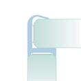 Glasverbindingsprofiel 90 graden 12-12,8mm transparant (L=3m)