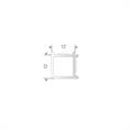 Glasverbindingsprofiel hoek 12-12,8mm transparant (L=3m)