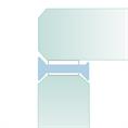 Glasverbindingsprofiel hoek klein 10-10,8mm transparant (L=3m)