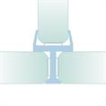 Glasverbindingsprofiel tussenwand 12-12,8mm transparant (L=3m)