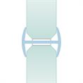 H-profiel kunststof 12-12,8mm transparant (L=3m)