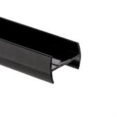 H-profiel kunststof 12-12,8mm zwart (L=3m)