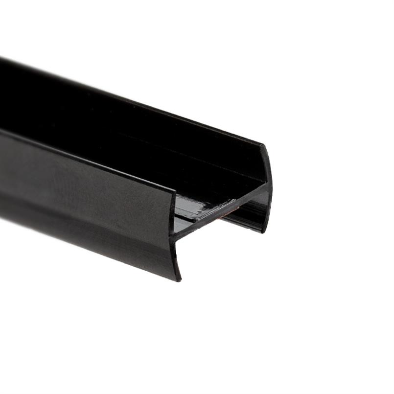 H-profiel kunststof 12-12,8mm zwart (L=3m)
