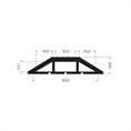 Kabelgoot 3 kanalen zwart/geel LxBxH=9000x77x16mm