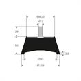 Machinevoet 109x50mm (M12)