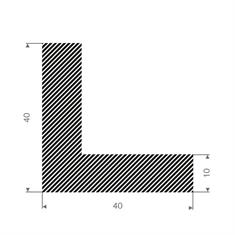 Mosrubber profiel BxH=40x40mm (L=25m)