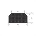 Mosrubber rechthoekig profiel BxH=40x20mm (L=25m)