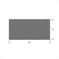 Mosrubber rechthoekigsnoer BxH= 80x40mm (L=10m)