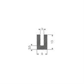 Mosrubber U-profiel 3mm/ BxH=9x13mm (L=50m)