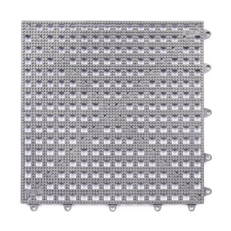 Open kliktegel lichtgrijs 300x300x13mm (set 25 stuks)