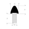 Parabool demper type KP/D 10x10mm (M5) set 10 stuks