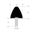 Parabool demper type KP/D 30x30mm (M6) set 10 stuks