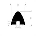 Parabool demper type KP/E 30x30mm (M8) set 10 stuks