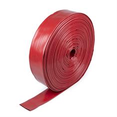 Platte waterslang hogedruk rood DN=102mm (L=50m)