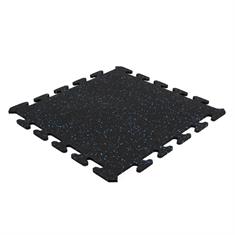 Puzzelmat Ultrafloor zwart/blauw 500x500x8mm (set 4 tegels)