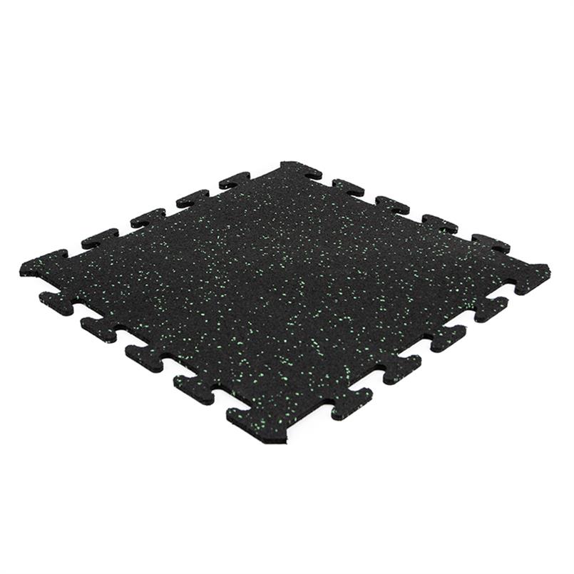 Puzzelmat Ultrafloor zwart/groen 500x500x8mm