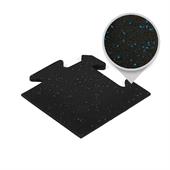 Puzzeltegel premium hoekstuk zwart/blauw 15mm