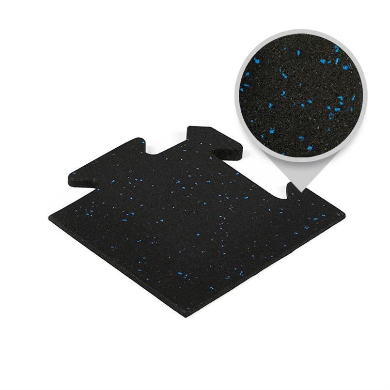 Puzzeltegel premium hoekstuk zwart/blauw 15mm