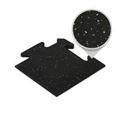 Puzzeltegel premium hoekstuk zwart/grijs 15mm