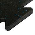 Puzzeltegel premium randstuk zwart/blauw 15mm