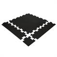 Puzzeltegel premium zwart/rood 100x100x1,5cm