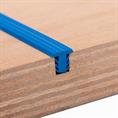 PVC infreesprofiel blauw BxH= 12x10,8mm (L=25m)